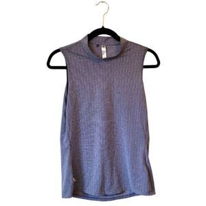 Adidas Women's Speckled Purple Sleeveless Mock Neck Top Size US S